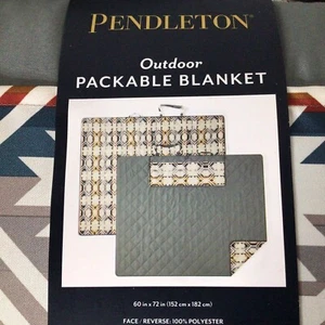 PENDLETON White Sands Aztec Outdoor Packable Blanket 60"x72" Reversible NEW - Picture 1 of 4