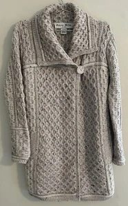 Aran Mor Ireland 100% Merino Wool Women’s Cardigan Sweater M - Picture 1 of 14