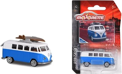 MAJORETTE VINTAGE VW T1 VAN SCALA 1/64 DIE-CAST METAL CARS 7,5 CM. NUOVO BLISTER - Immagine 1 di 4