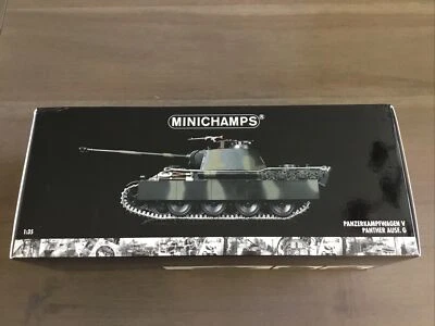 Minichamps German Camo Panzer Panzerkampfwagen V Panther Ausf. G Tank 1/35 New - Image 1 of 4