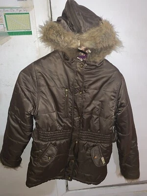 Disney The Cheetah Girls Jacket Brown Coat  Long Sleeve Pocket Hooded Full Zip - Image 1 of 4