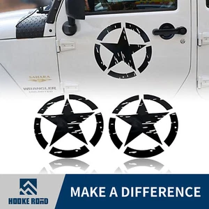 Hooke Road Army Military Five Star Vinyl Decal Sticker Car Truck Door Hood -2PCS - Foto 1 di 6
