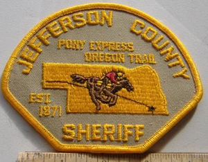JEFFERSON COUNTY SHERIFF DEPT NEBRASKA FABRIC PATCH - Picture 1 of 1