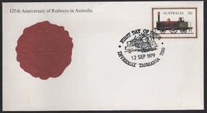 1979 RAILWAYS in Australia 125th Anniversary Special Postmark PSE - Foto 1 di 2