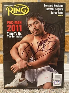 MANNY PACQUIAO SIGNED AUTO THE RING MAGAZINE AUGUST 2011 PSA - Picture 1 of 1