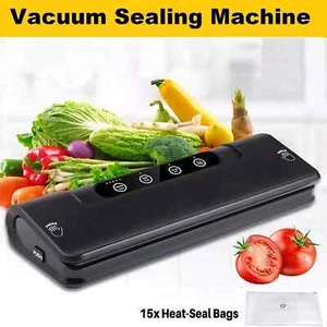 240V 110W Vacuum Sealer Machine Fresh Dry Wet Food Saver Storage 60KPA With bags - Picture 1 of 11