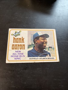 1974 Topps Baseball #1 Hank Aaron The New All Time Home Run King