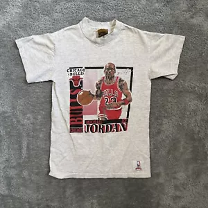 VTG Nutmeg Youth Chicago Bulls Michael Jordan 1991 T Shirt Sz Large Made IN USA - Picture 1 of 9