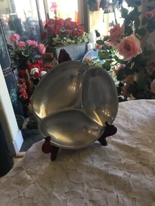 VTG NAMBE CAST ALUMINUM DISH-BOWL -TRAY SERVING PLATTER 3 PART SECTION #589 - Picture 1 of 5