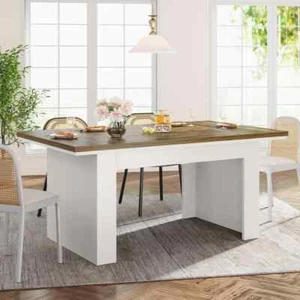 Halseey 63 in. Rustic Brown Pedestal Wood Farmhouse Dining Table for 4 - Picture 1 of 8