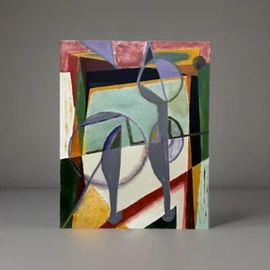 GROSSES AUFGELISTETES Gemälde ABSTRAKT Modernist KUBISMUS Fine Art Dr. BENJAMIN Gross COA - Bild 1 von 7