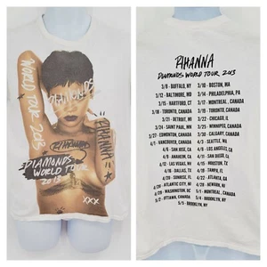 2013 Rhianna Concert T-Shirt Top Diamonds Music Tour Womens Sz M 100% Cotton - Picture 1 of 12