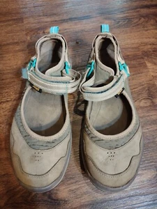 Sandalias Teva Terra para mujer talla 9 cuero tostado y verde azulado 1018734 - Imagen 1 de 12