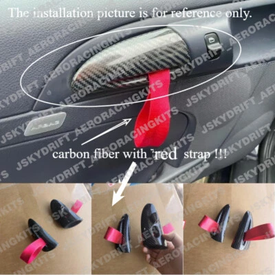 For Porsche 987 Cayman/ Boxster/ 997 Carrera GT3 Door Pulls Handle Carbon Fiber - Image 1 of 4