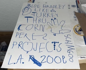 Joe Bradley Like a Turkey Thru Corn Art Exhibition poster print authentic - Picture 1 of 1