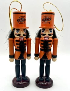 Oklahoma State Cowboys NCAA College Christmas Rare Wooden Nutcracker Ornaments - Picture 1 of 1