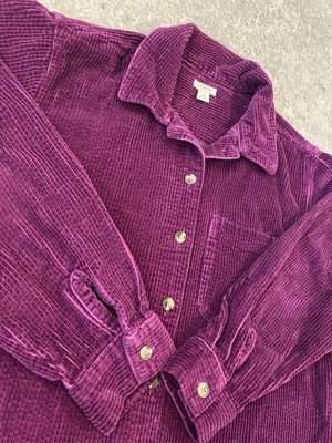 LL Bean Wide Wale Corduroy Flannel Shirt Women’s M Button Up Shacket Soft Warm - Image 1 of 4