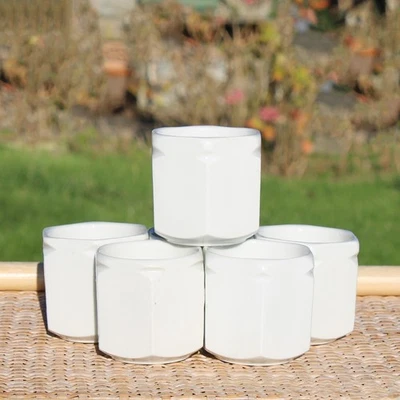 Ensemble de 6 anciens pots à yaourt en porcelaine YALACTA pour yaourtière - Photo 1/3