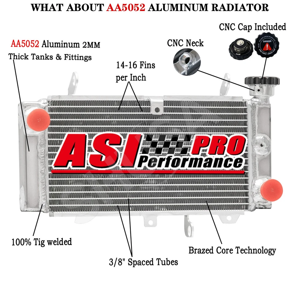 Aluminum Radiator for 2017 2018, 2019 2020 2021 Suzuki SV650 SV 650 US - Изображение 1 из 4