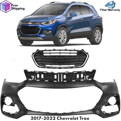 Front Bumper Cover Fascia & Lower Grille Kit For 2017-2022 Chevrolet Trax Foto 1 de 4
