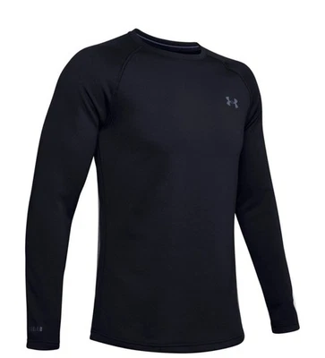 Camisa Under Armour 1353349 Para hombres UA ColdGear Base 4.0 Capa Base Crew Negra Grande Foto 1 de 4