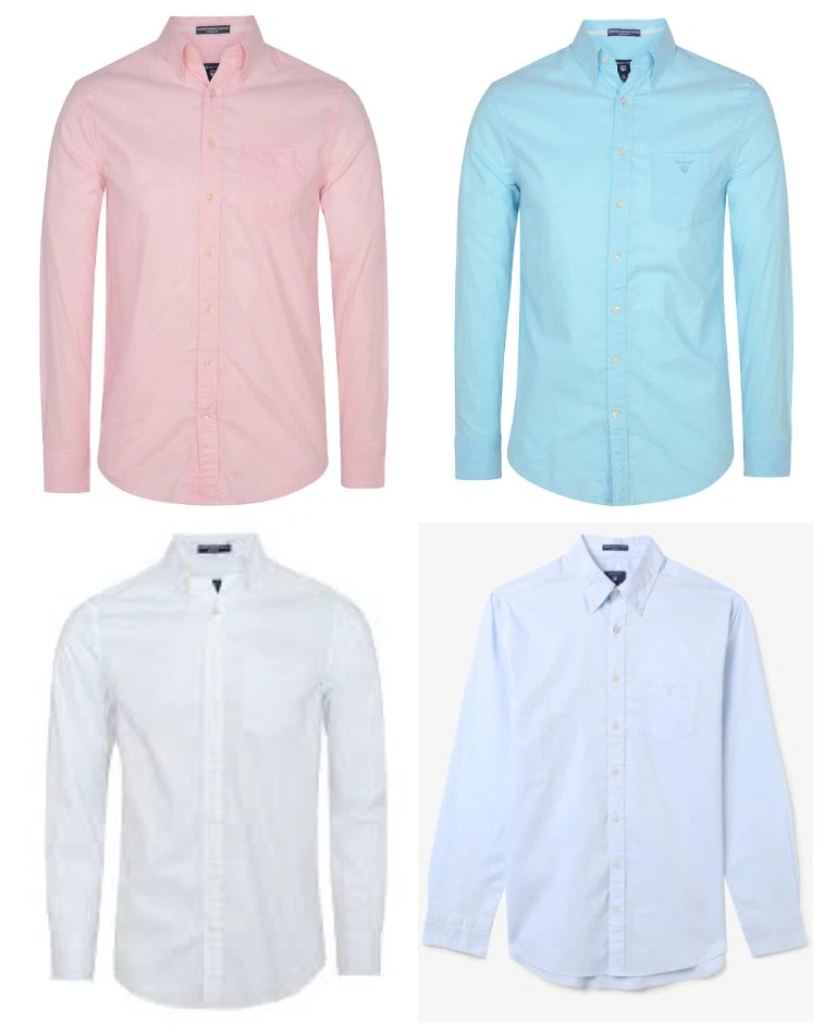 Camisa Gant para hombre lavada Pinpoint Oxford calce regular con botones (331510) Foto 1 de 1