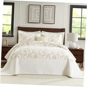 100% Cotton 120"x120" California King Bedspread Coverlet Quilt Set, Oversized - Picture 1 of 8