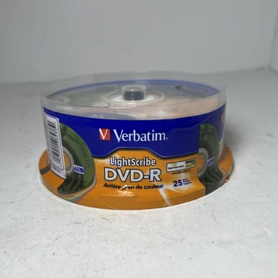 Verbatim LightScribe 96433 4.7 GB up to 16x Color Recordable Disc DVD-R 25-Discs - Image 1 of 4