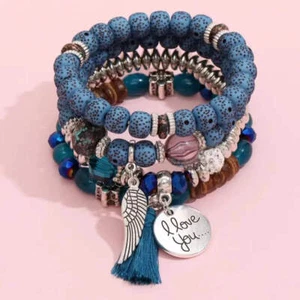 Pulseras apilables Winged Love - Imagen 1 de 4