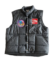 Vintage 1987 Coke Albuquerque international balloon festival black puffer vest - Picture 1 of 8