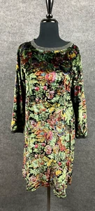 Vestido de Terciopelo Floral Tío Frank Anthropologie Midi Boho Artístico Hippie XS - Imagen 1 de 13