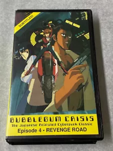 Bubblegum Crisis Ep. 4 Clamshell VHS Subtitled w/ All Original Inserts See Cond. - Imagen 1 de 6
