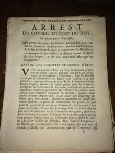 BLEDS DU LANGUEDOC. QUATRE DOCUMENTS 1701-1703. - Imagen 1 de 4