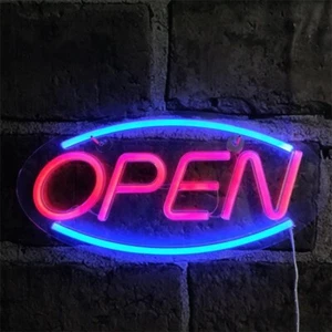 LED Open Neon Sign Light 45cm x 22cm LED Sign USB Powered for Shop Bar Window - Picture 1 of 10