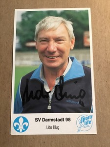 Udo Klug, Germany 🇩🇪 Darmstadt 98 1985/86 hand signed