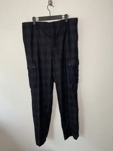 Brooks Brothers Thom Browne marineblau Fleece Wolle kariert Cargohose Größe BB4 - Bild 1 von 4
