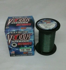 Vicious Ultimate Fishing Line 660yds with Dispenser Pak   Choose lb test + color - Picture 1 of 4