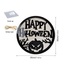AGS Halloween Door Sign Wooden Hanging Sign With Pumpkin Pattern For Front