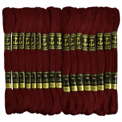 Anchor Cotton Thread Floss Maroon Embroidery Hand Needlepoint Cross Stitch,25Pcs - Image 1 of 4