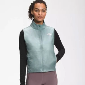 NWT North Face Lightweight Hiking Vest XS Silver Blue Mint Women NEW Hike Run - Picture 1 of 10