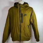 Nike Padded Jacket Mens Jacket Hooded Khaki Green UK Size M - RRP £110