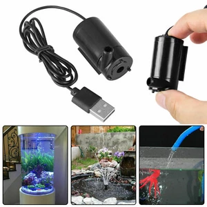 Water Pump Mini Mute Submersible USB 5V 1M Cable Garden Fountain Tool Fish Tank - Picture 1 of 11