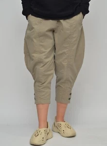 RUNDHOLZ Luxus Damen Beige Baumwolle Cropped Hose Trousers Größe S - Bild 1 von 16
