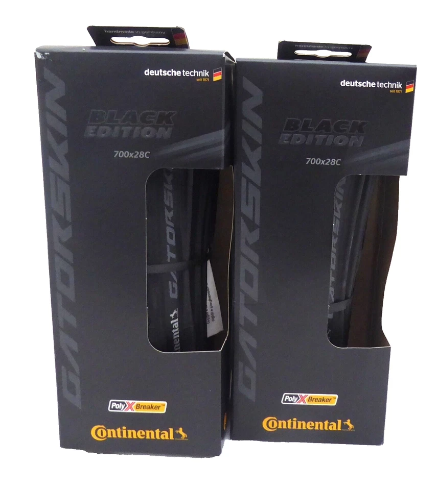 Continental Gatorskin Clincher, Folding, Black Edition, 700x28, PolyX, PAIR - Image 1 of 1