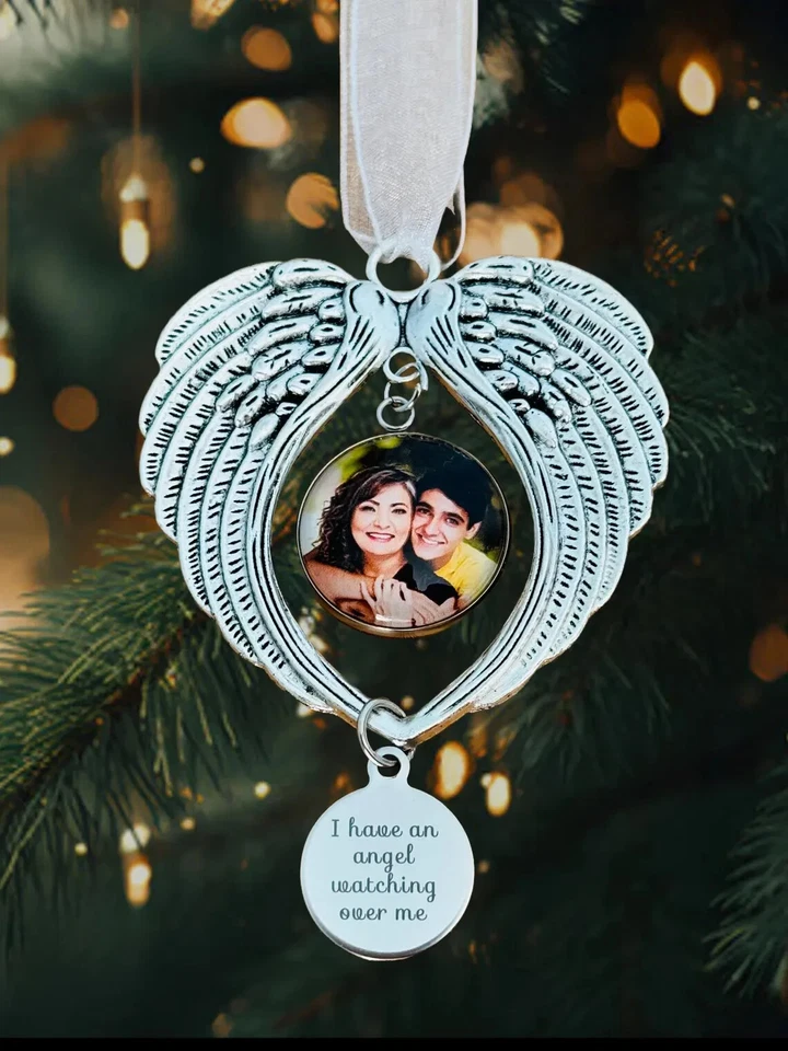 HELLO*LONDON Personalised Photo Remembrance Bauble, Tree Decoration, Christmas Bauble, Memory