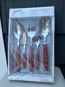 Fiesta 5 Piece Hostess Set Paprika Flatware Silverware NEW - Picture 1 of 3