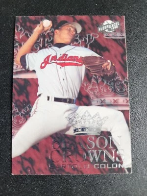BARTOLO COLON 1996 FLEER EXCEL ROOKIE #2 CLEVELAND INDIANS SEASON CROWNS INSERT - Image 1 of 2