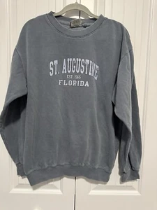 Sudadera St Augustine Florida Adulto M Cuello Redondo Gris Envejecido Logo Comfortex - Imagen 1 de 4