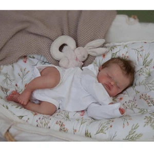 18Inch Sleeping Reborn Baby Dolls Preemie Lifelike 3D Vinyl with Veins Art Doll - Picture 1 of 8