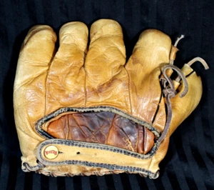 REACH Reaco Leather Dizzy Dean ERA Five Finger Baseball Pitcher Glove #1 VINTAGE - Picture 1 of 7